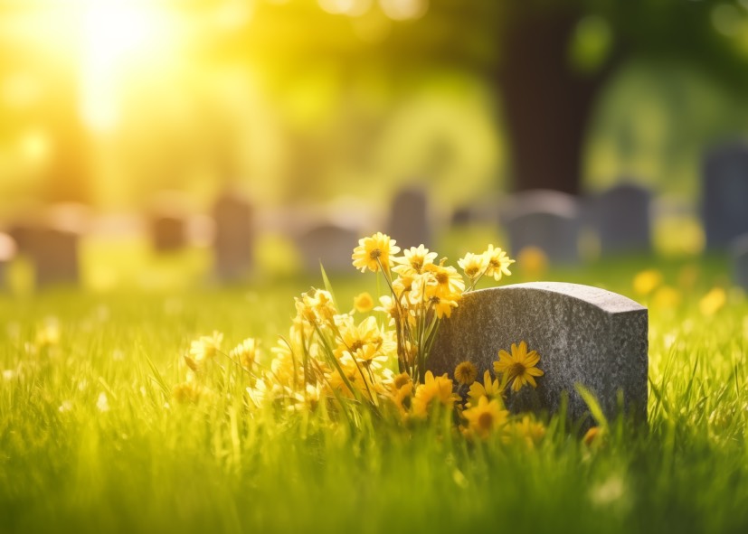 Gute Laune auf dem Friedhof?